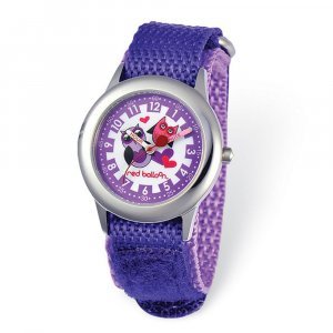 Red Balloon Boys Love Owl Purple Velcro Time Teacher Watch