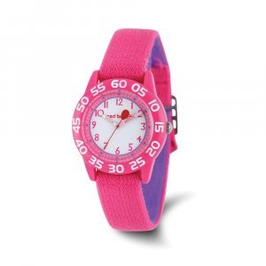 Red Balloon Girls Pink Strap Time Teacher Watch