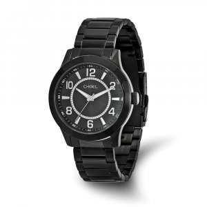 Chisel Mens Black IP-plated Stainless Steel Black Dial Watch