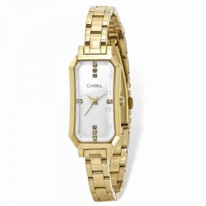 Chisel Ladies IP-plated Stainless Steel Silver Dial Watch