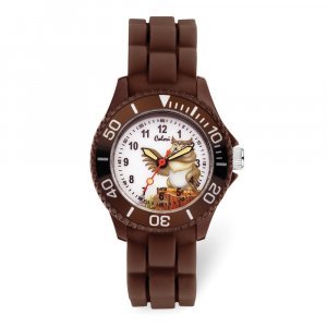 Colori Girls Brown Wise Owl Watch