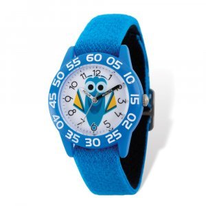 Disney Girls Dory Blue Stretch Band Time Teacher Watch