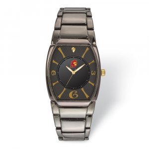 LogoArt Mens U. of Southern California Executive Black-plated Watch