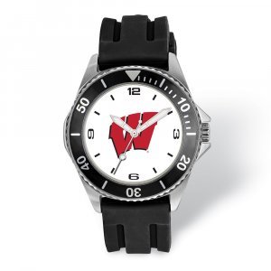 LogoArt Mens University of Wisconsin Collegiate Watch