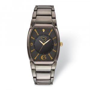 LogoArt Mens West Virginia University Executive Black-plated Watch