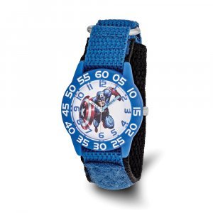 Marvel Adult Size Captain America Blue Nylon Time Teacher Watch