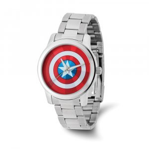 Marvel Adult Size Captain America Stainless Steel Watch