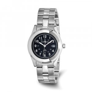 Mountroyal Mens Stainless Steel Black Dial Sport Watch